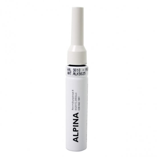 Alpina lakstift White Pearl / Pure White RAL9010