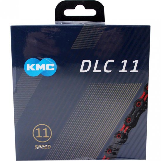 KMC ketting DLC11 black/red 118s