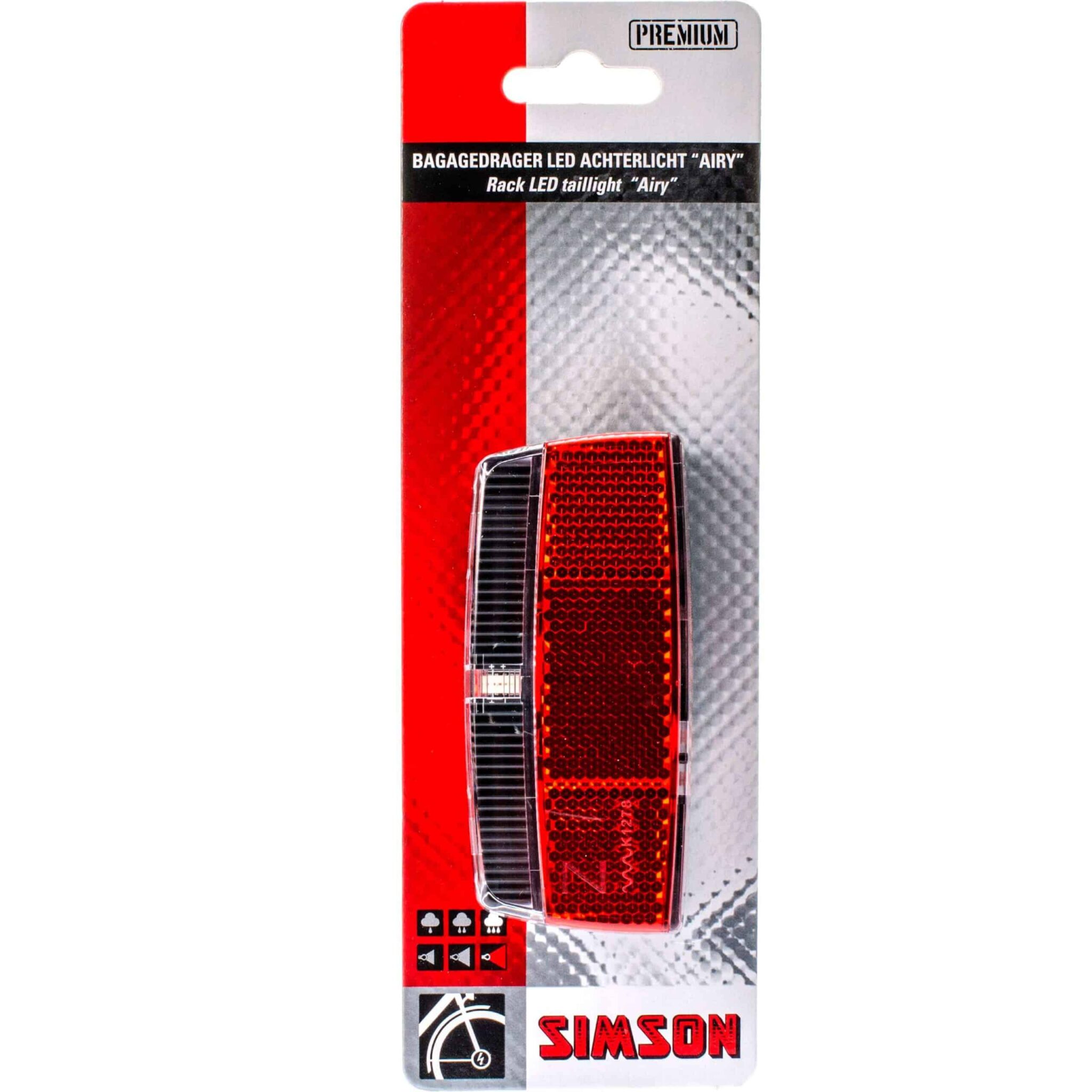 Simson achterlicht Airy dynamo 80mm