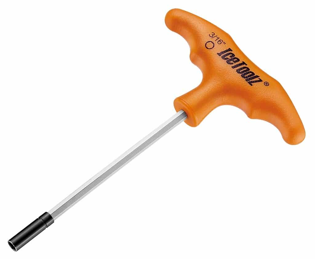 IceToolz nippelsleutel 3/16 6-kant - >60N met handvat