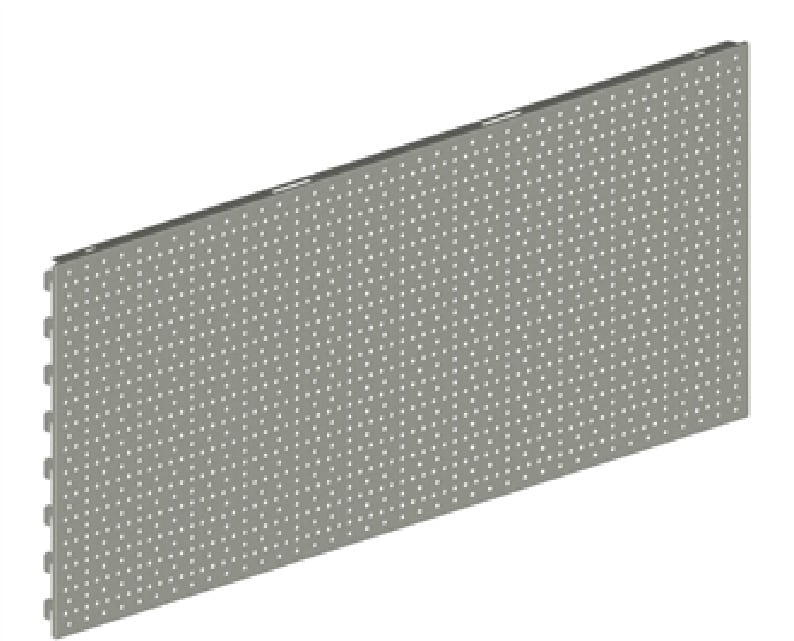 Rug perfo 1000x400mm RAL9006