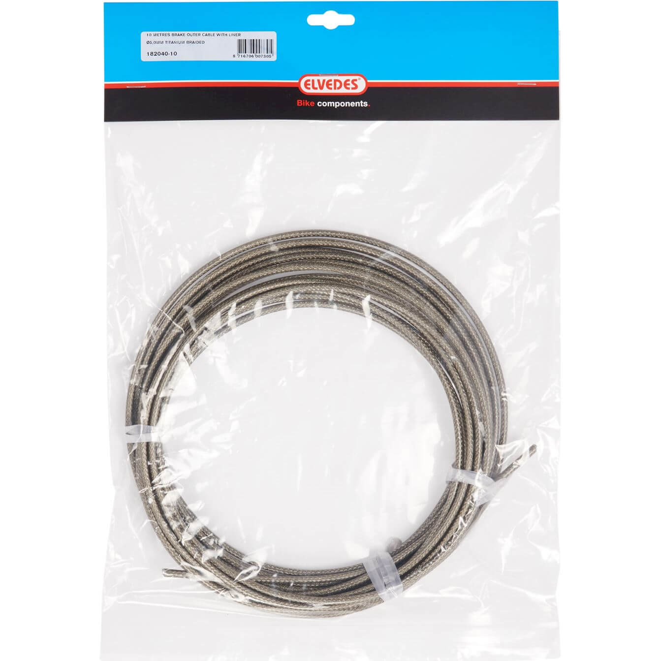 Elvedes rol rem buitenkabel gevlochten titanium 10m