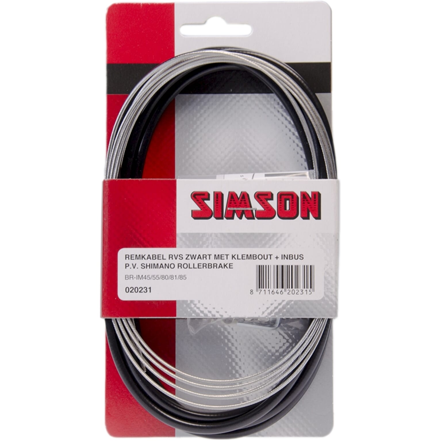 Simson remkabel Nexus Rollerbrake br-im85/81/55/45 zwart