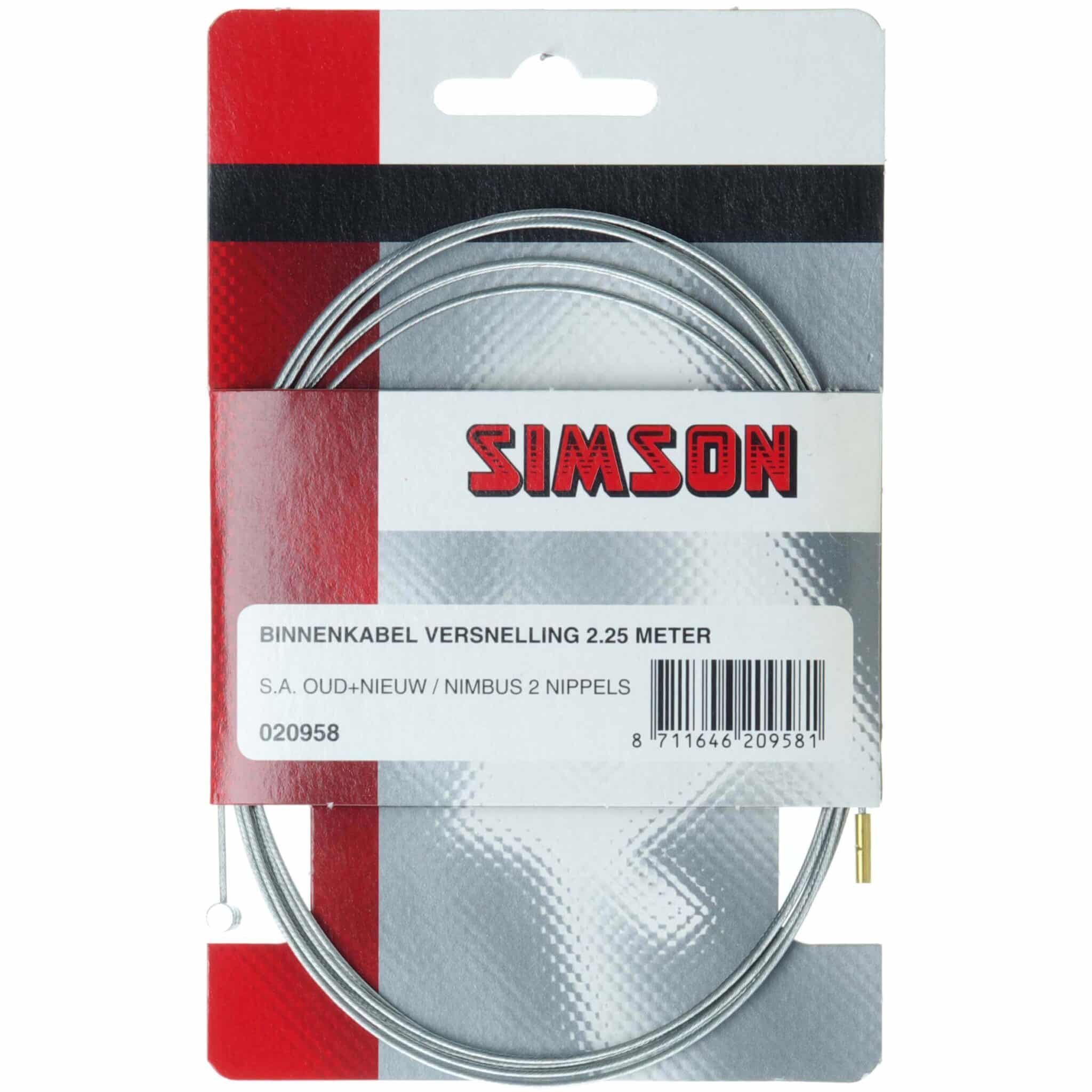 Simson schakel binnenkabel SA 2 nippels