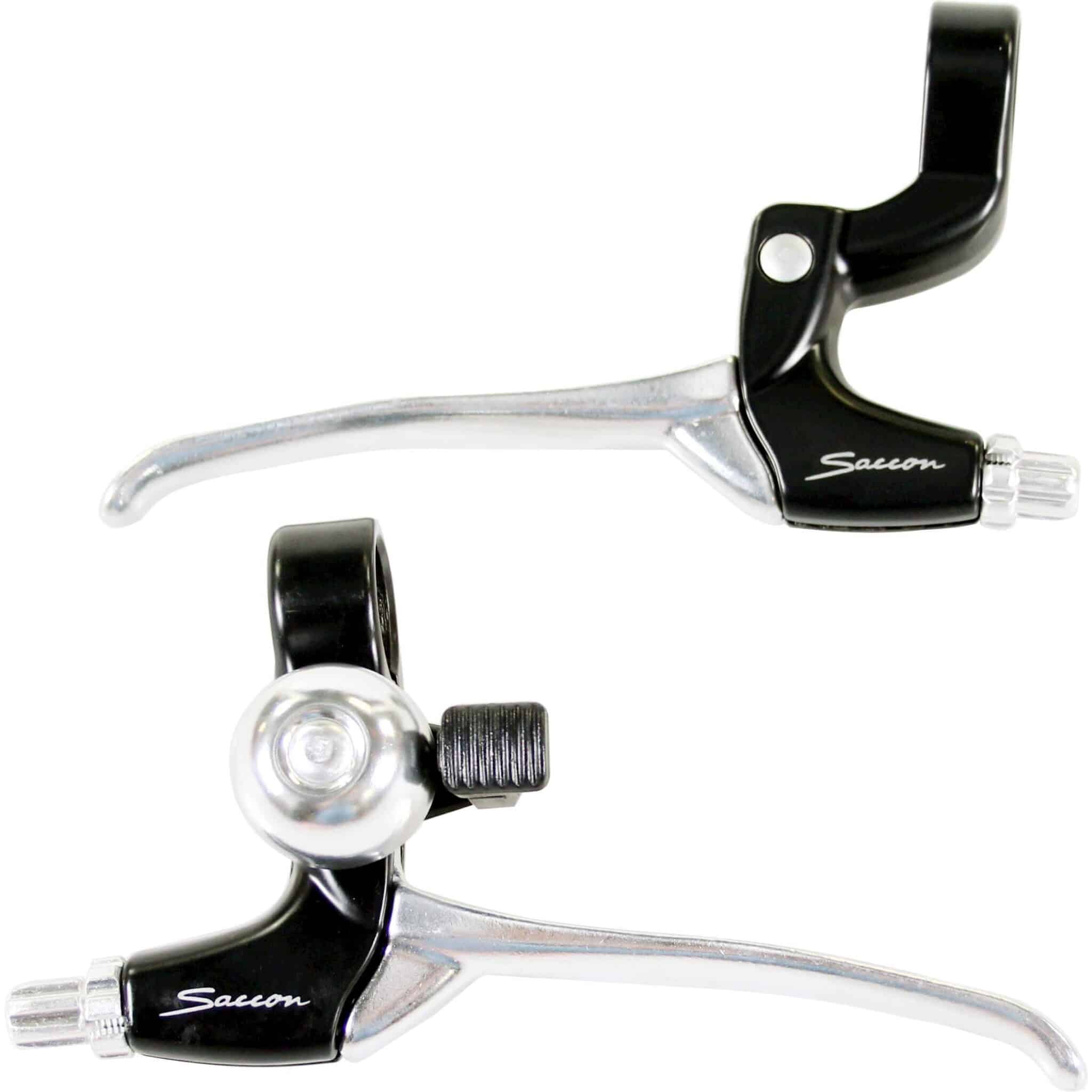 Saccon remgreep set + bel Nexus zwart/zilver