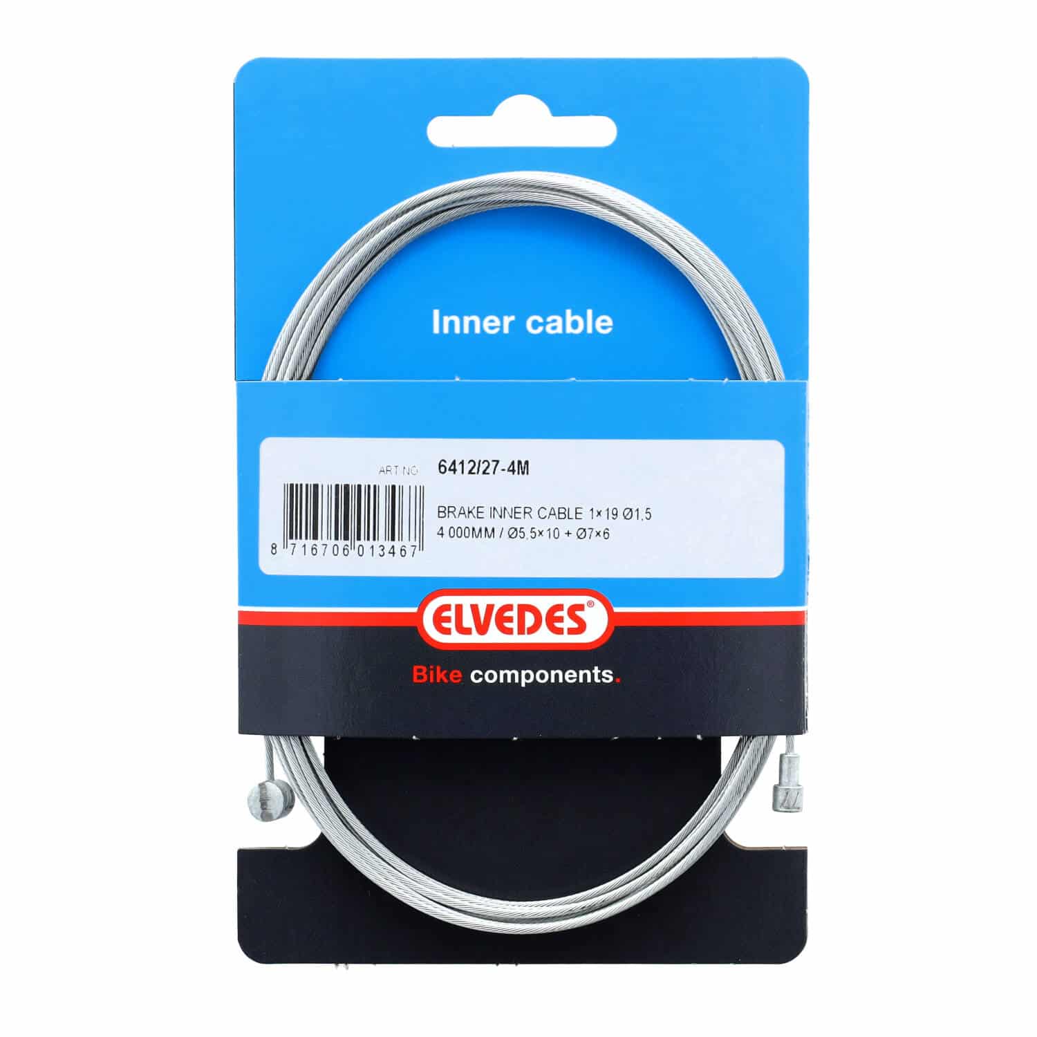Elvedes rem binnenkabel 2 nippels ton 7x6 peer 5.5x10