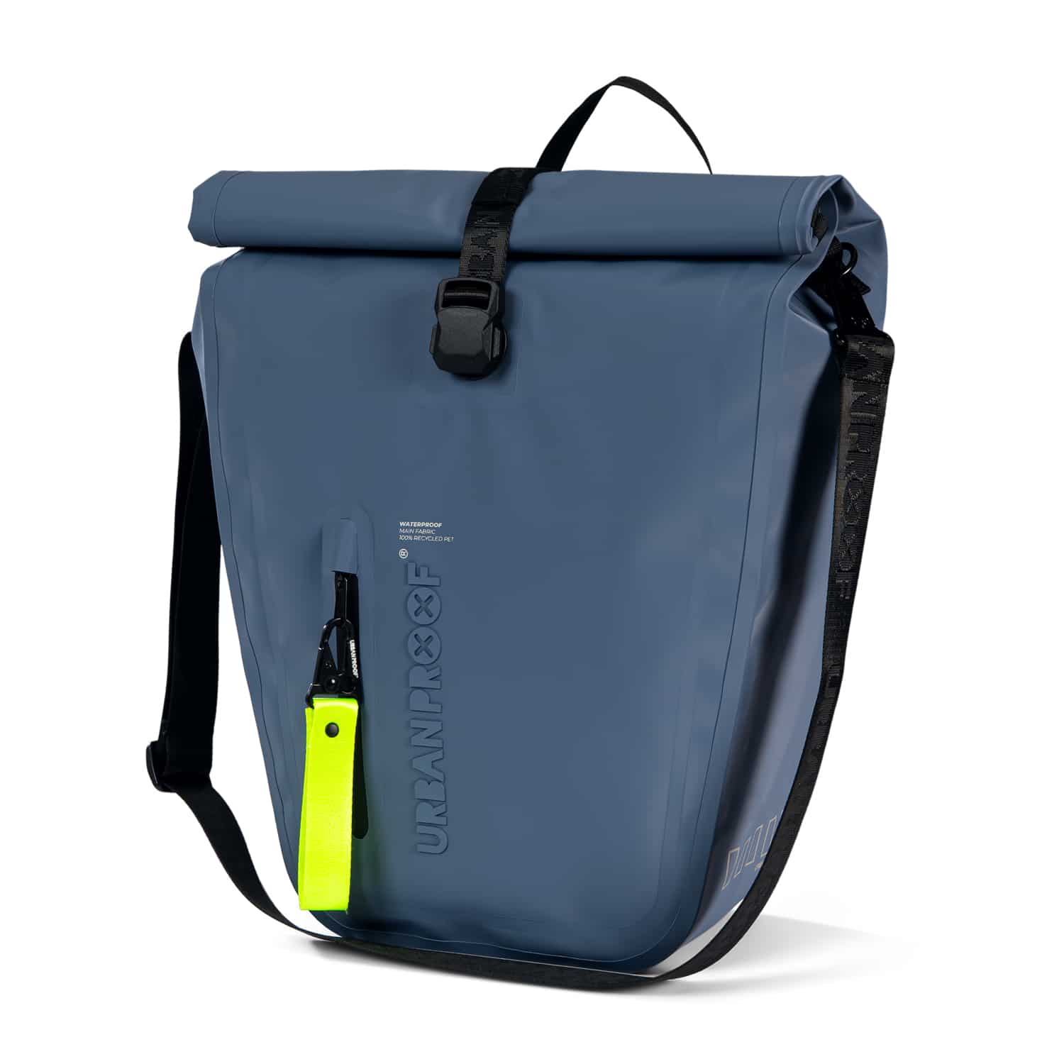 Urban Proof fietstas enkel Storm recycled blauw 20L
