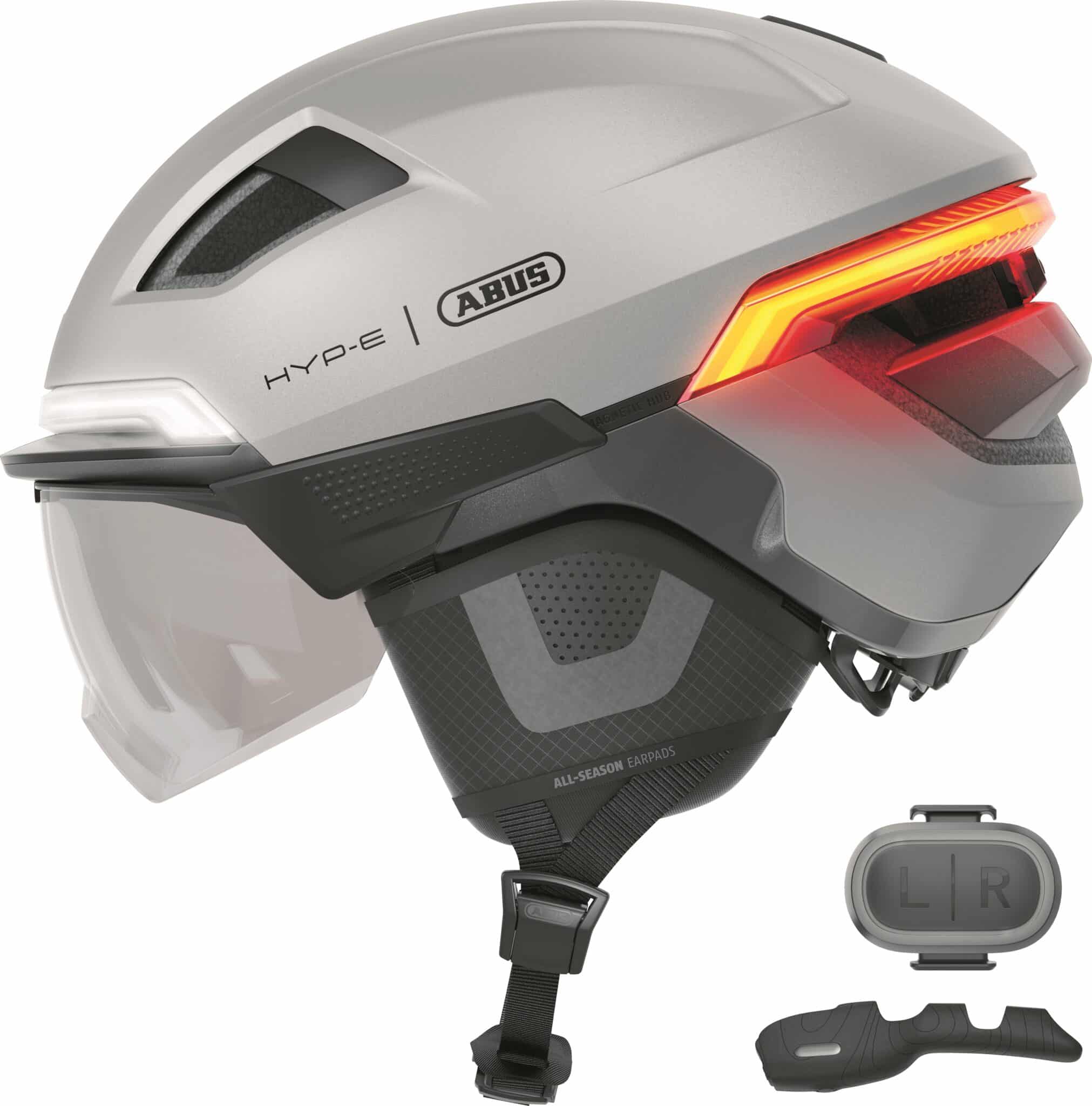 Abus smart helm Hyp-E Bl.Ace gleam silver M 54-58cm