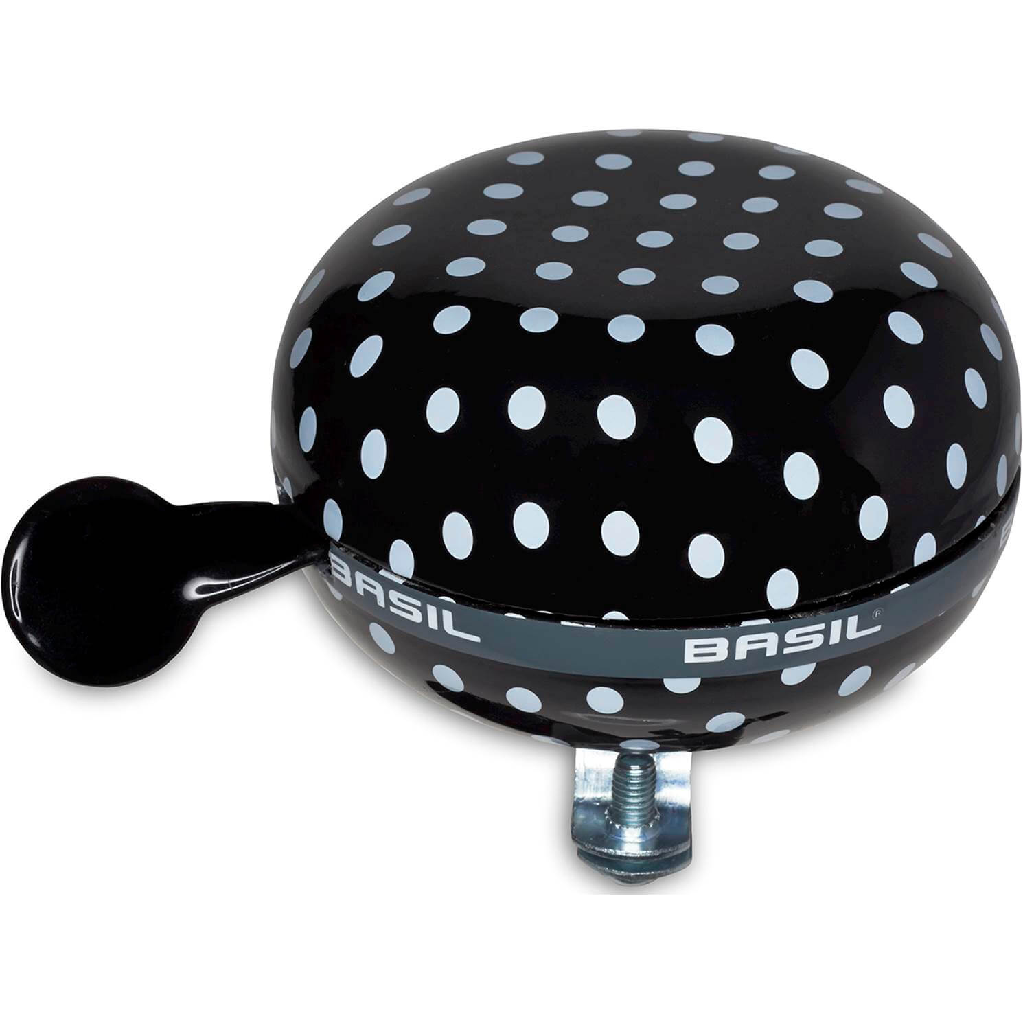 Basil bel Ding Dong 80mm Polkadot zwart/wit
