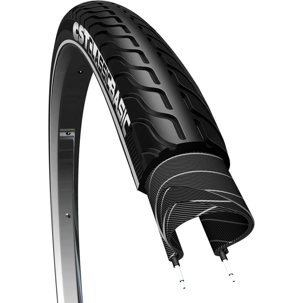 CST buitenband Basic 24 x 1 3/8 zw refl