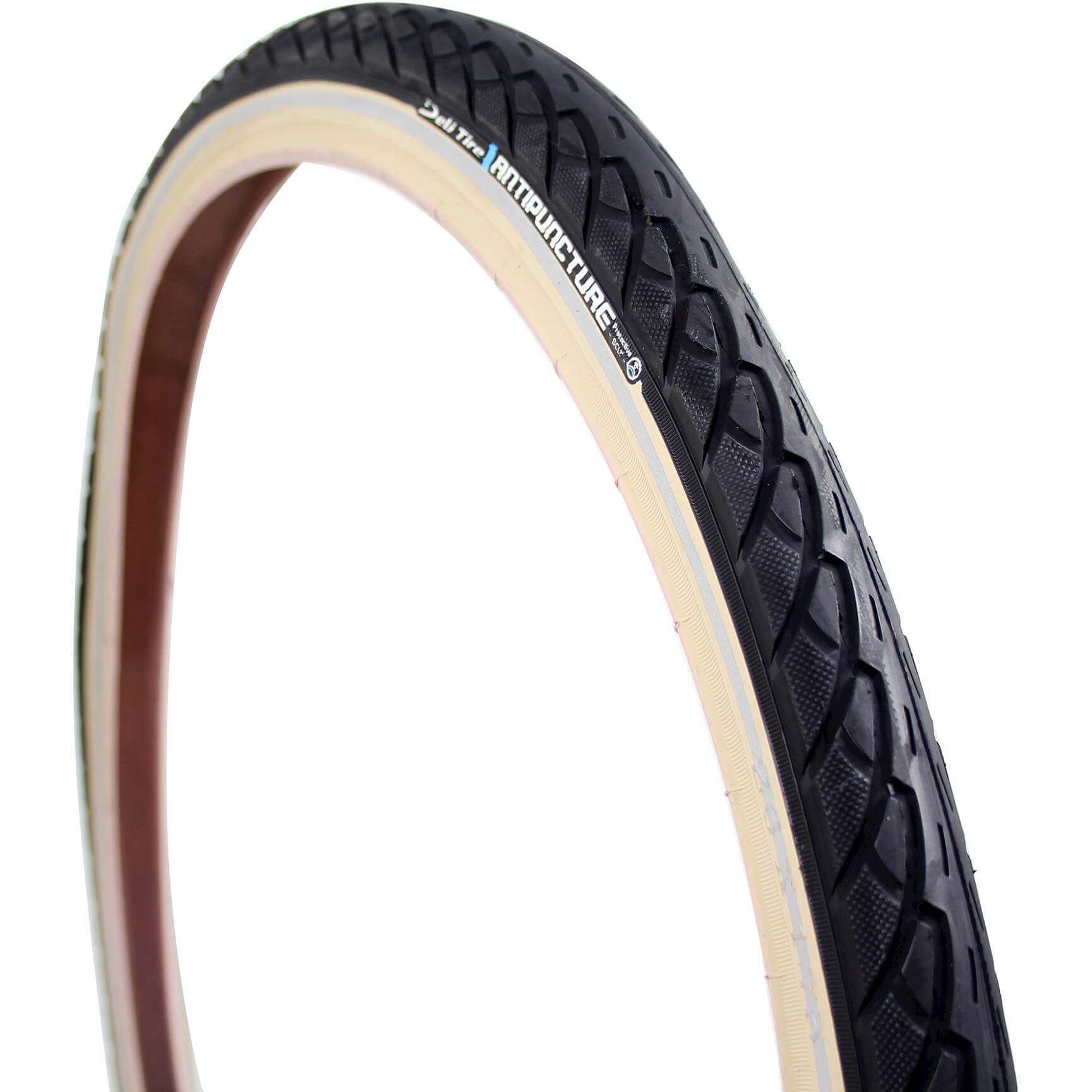 Deli Tire buitenband SA-206 26 x 1.75 zw/creme refl