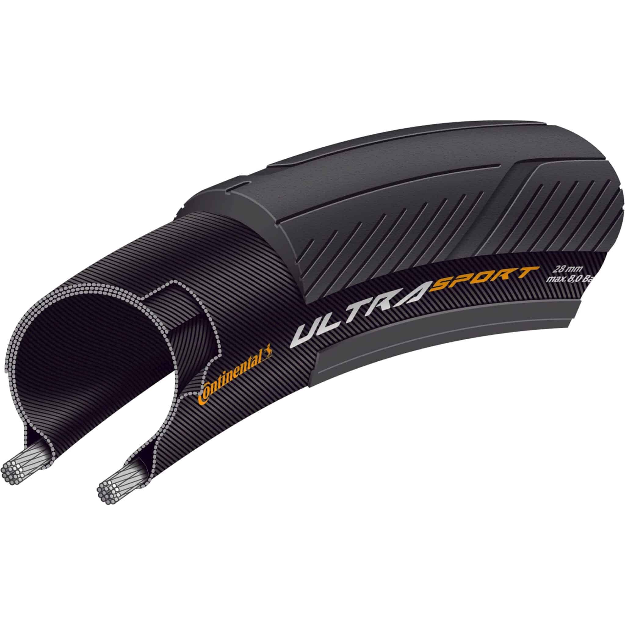 Continental buitenband Ultra Sport 28-622 zw vouw
