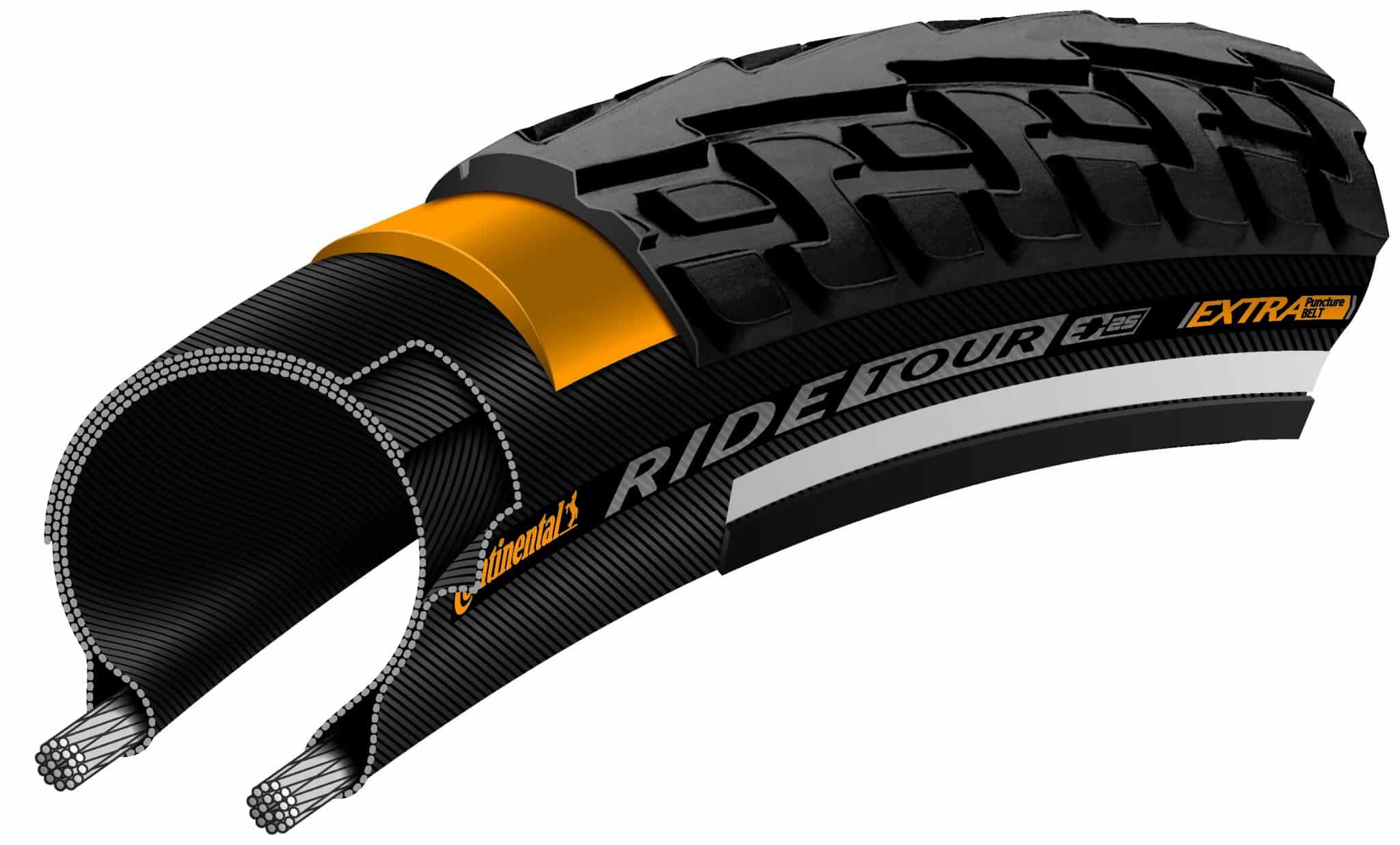 Continental buitenband Ride Tour 28 x 1.60 zw refl