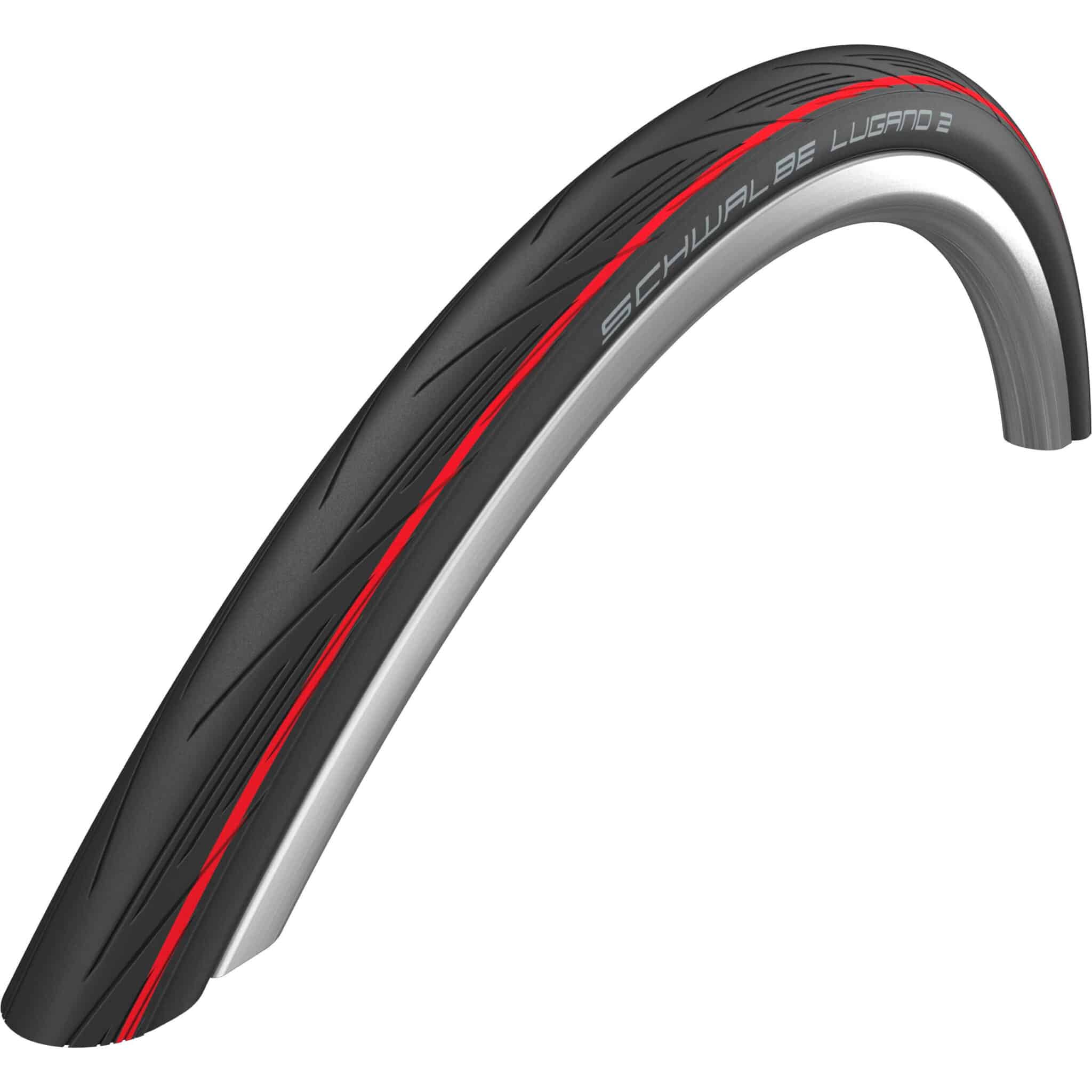 Schwalbe buitenband Lugano II 700 x 25 zw/rood