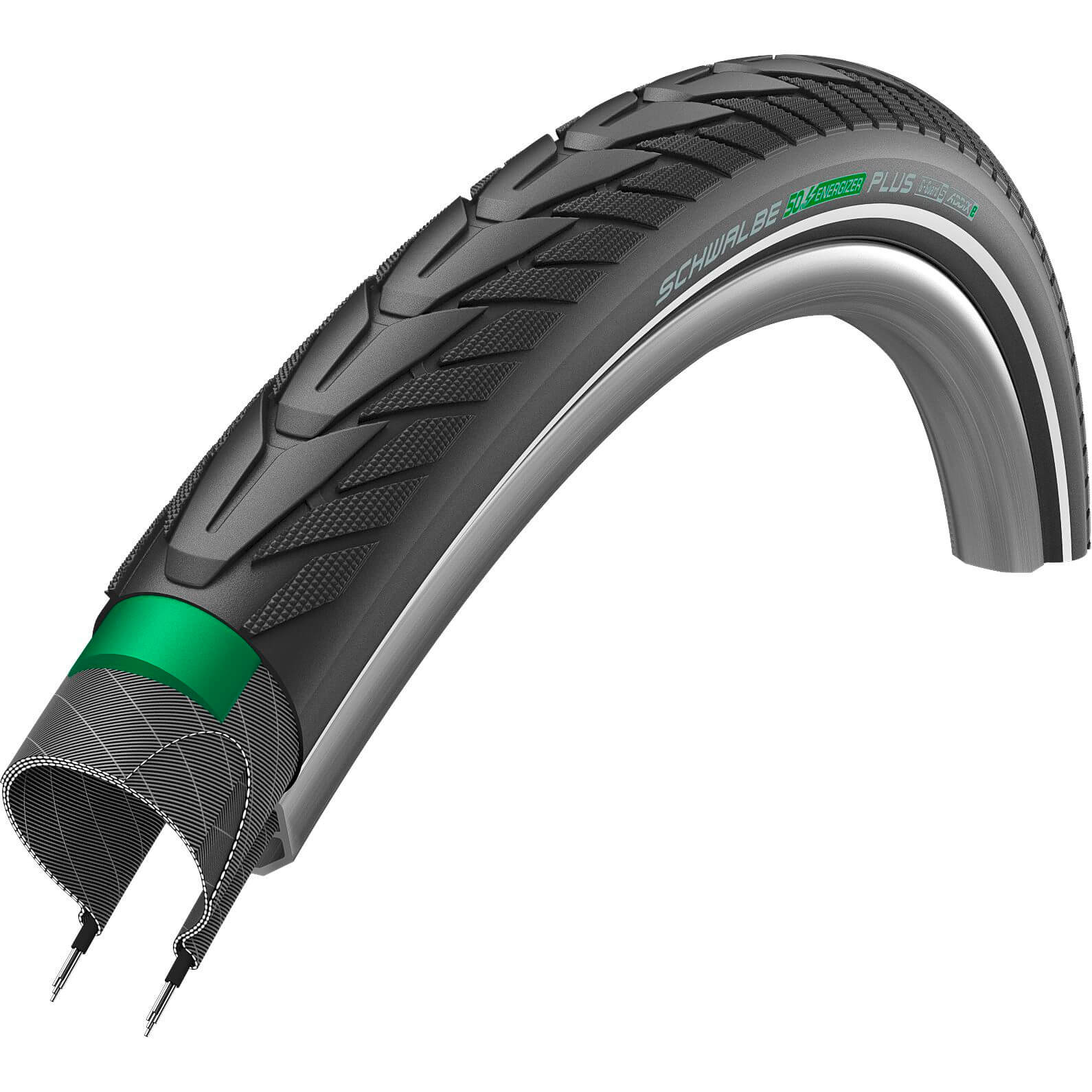 Schwalbe buitenband Energizer Plus 28 x 2.15 zw refl