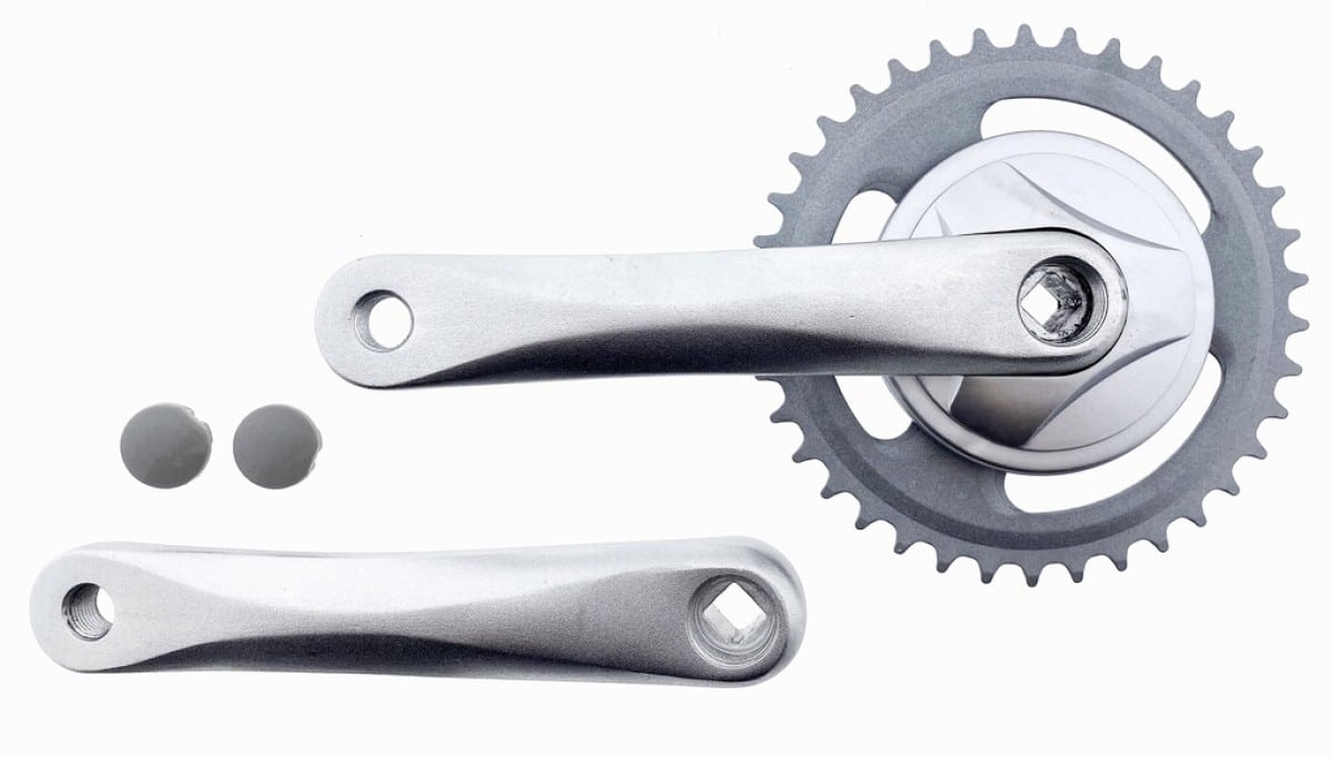 Vinty crankstel 38t 1/8 inch crank 170mm zilver