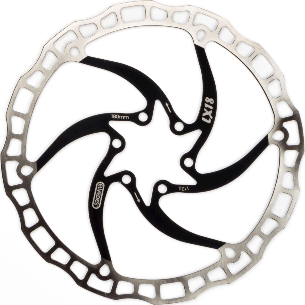 Elvedes remschijf 180mm LX One Piece zesgats 1.8mm zwart