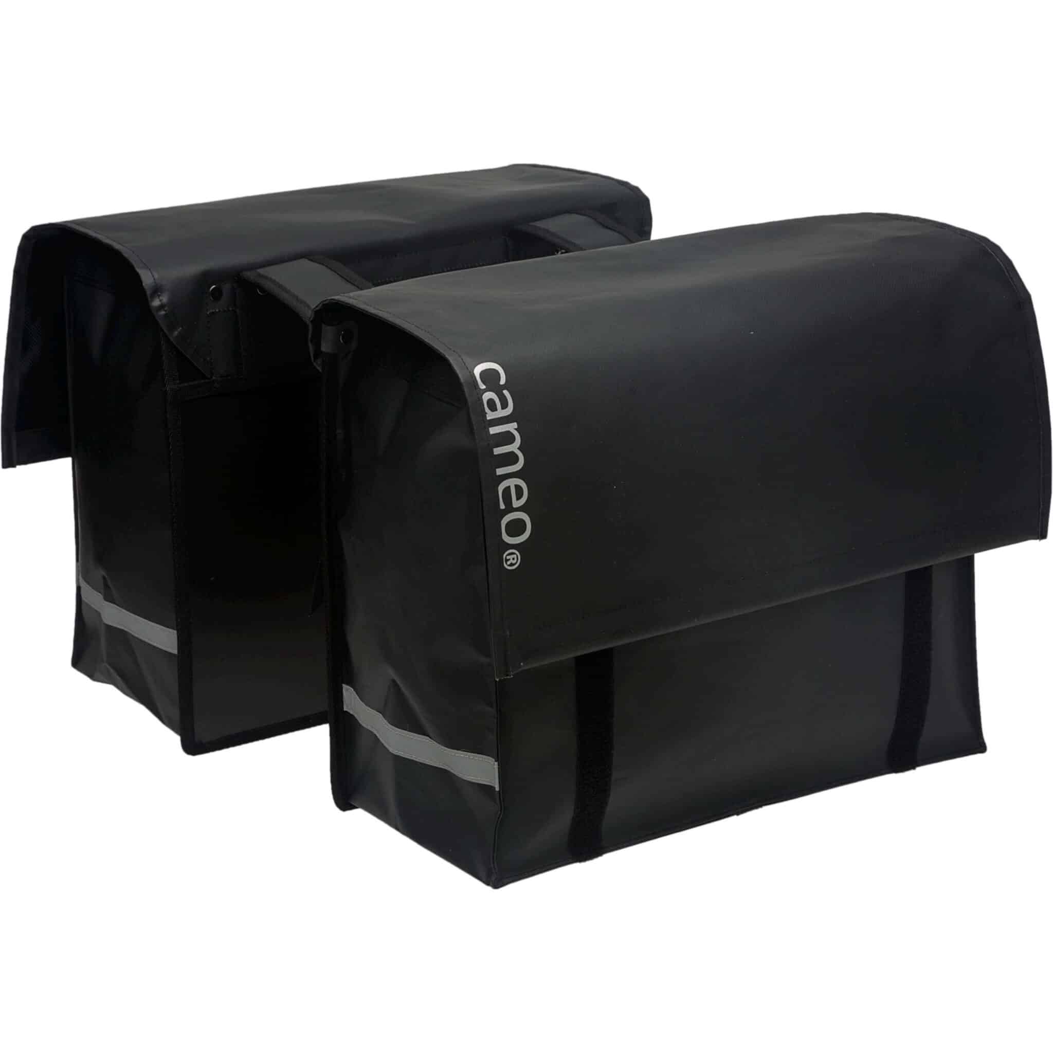 Cameo fietstas dubbel Cameo bisonyl dull zwart 46L