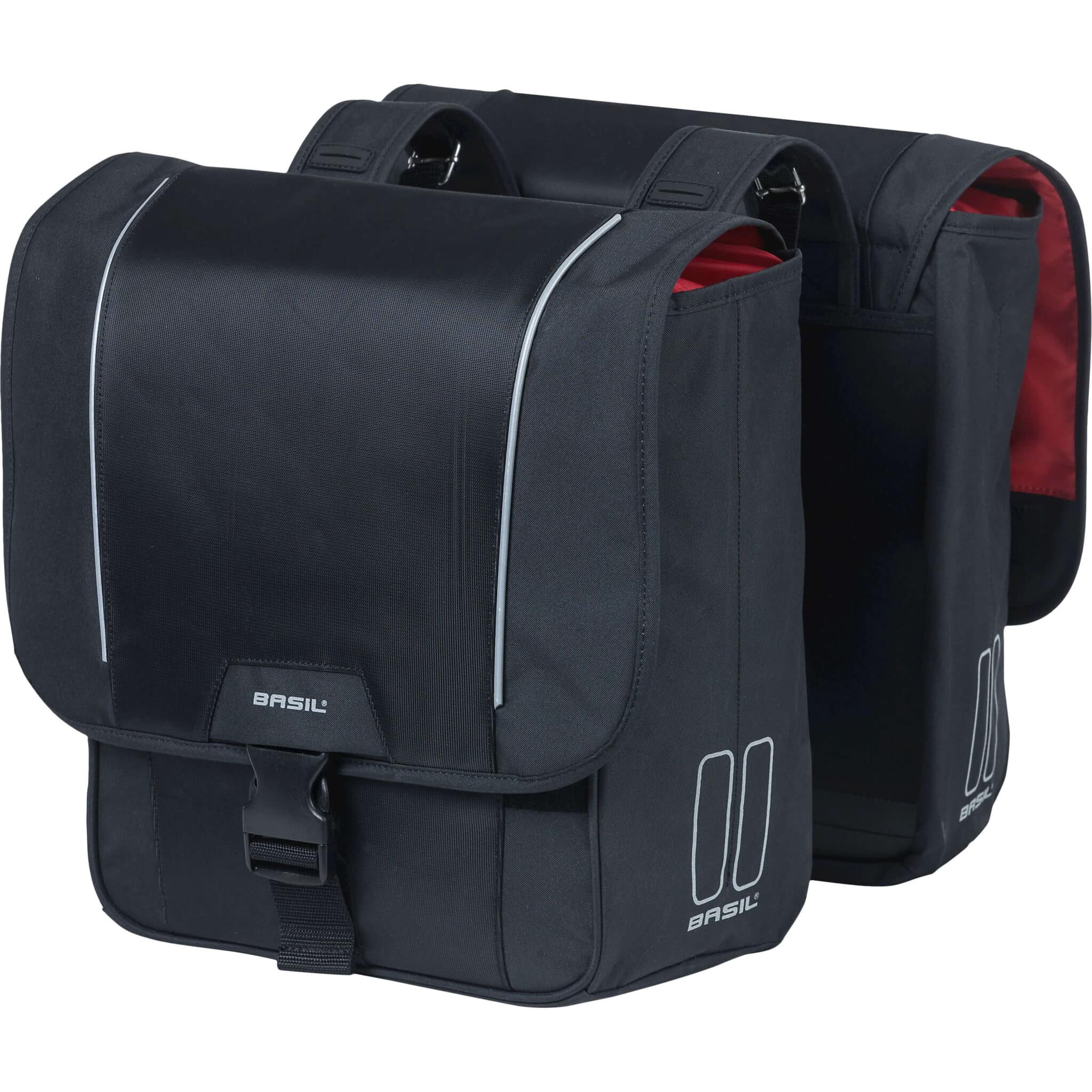 Basil fietstas dubbel Sport Design zwart 32L