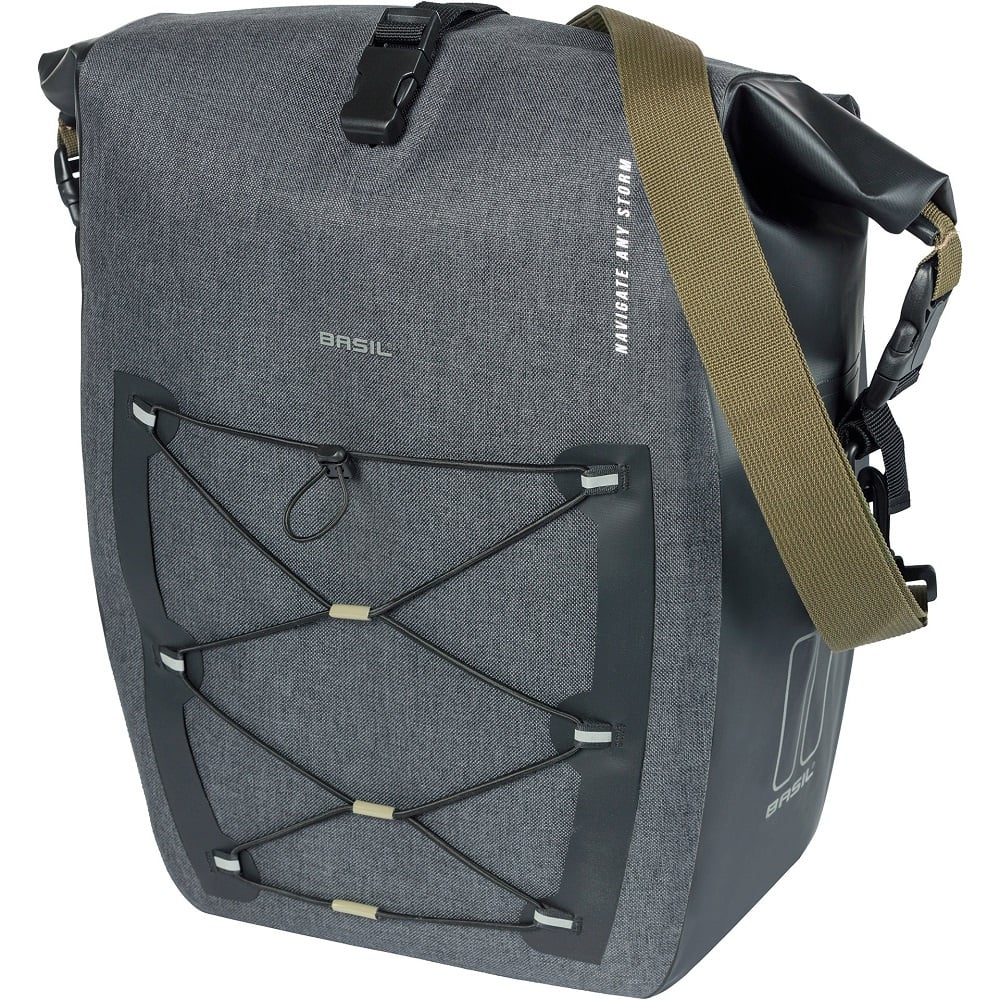 Basil fietstas enkel Navigator Storm L zwart 25-31L