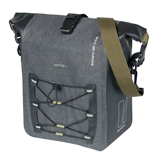 Basil Navigator Storm M enkele tas MIK Hooks 12-15L zwart