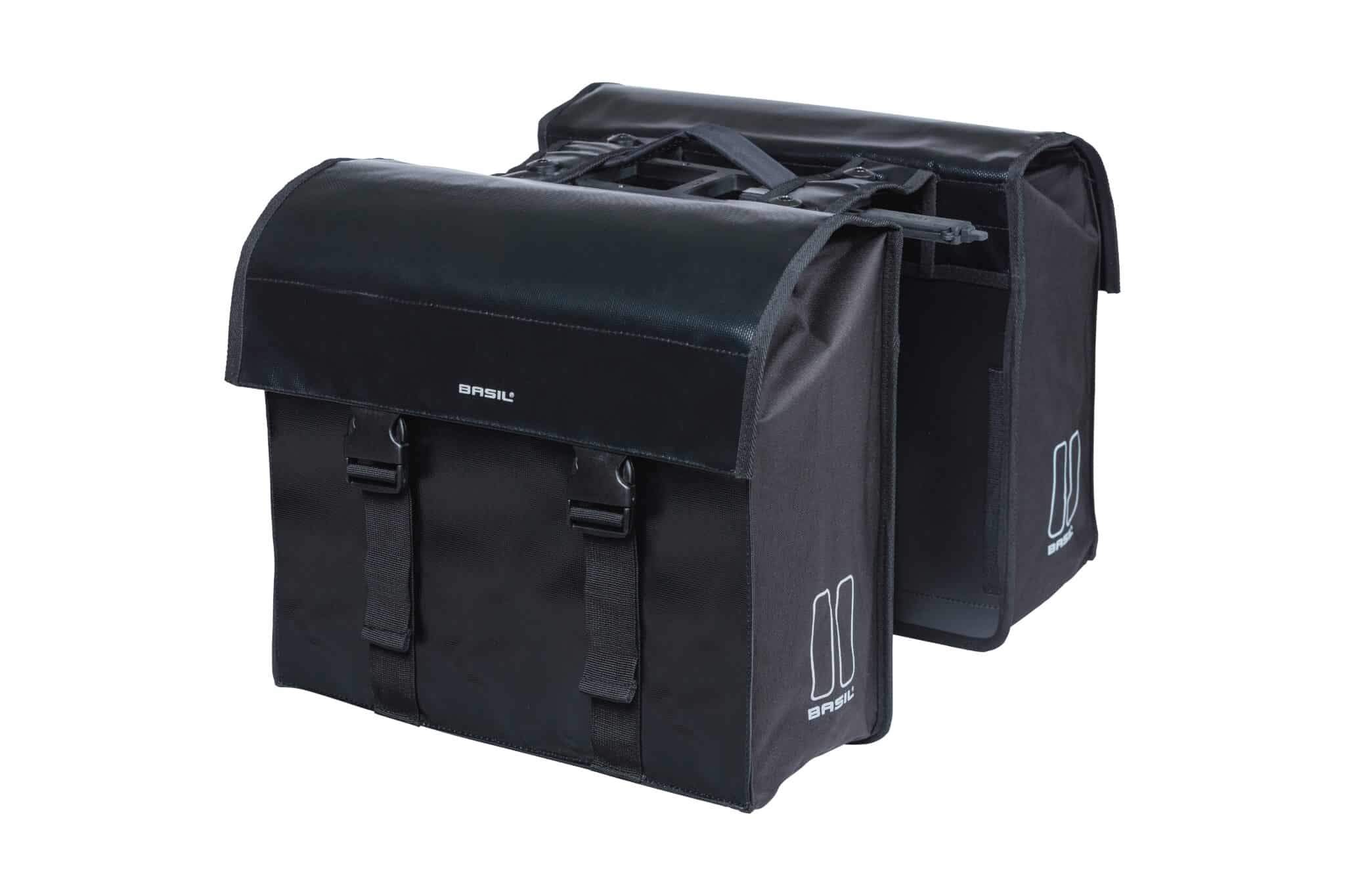 Basil fietstas dubbel Urban load zwart MIK 48-53L