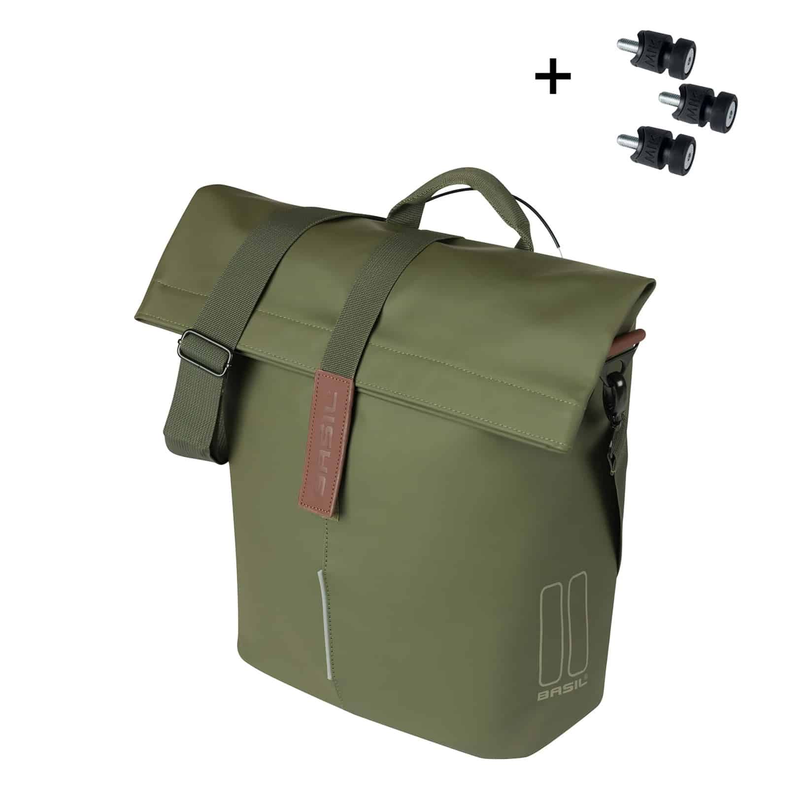Basil shoppertas City MIK Studs mos groen 14-16L