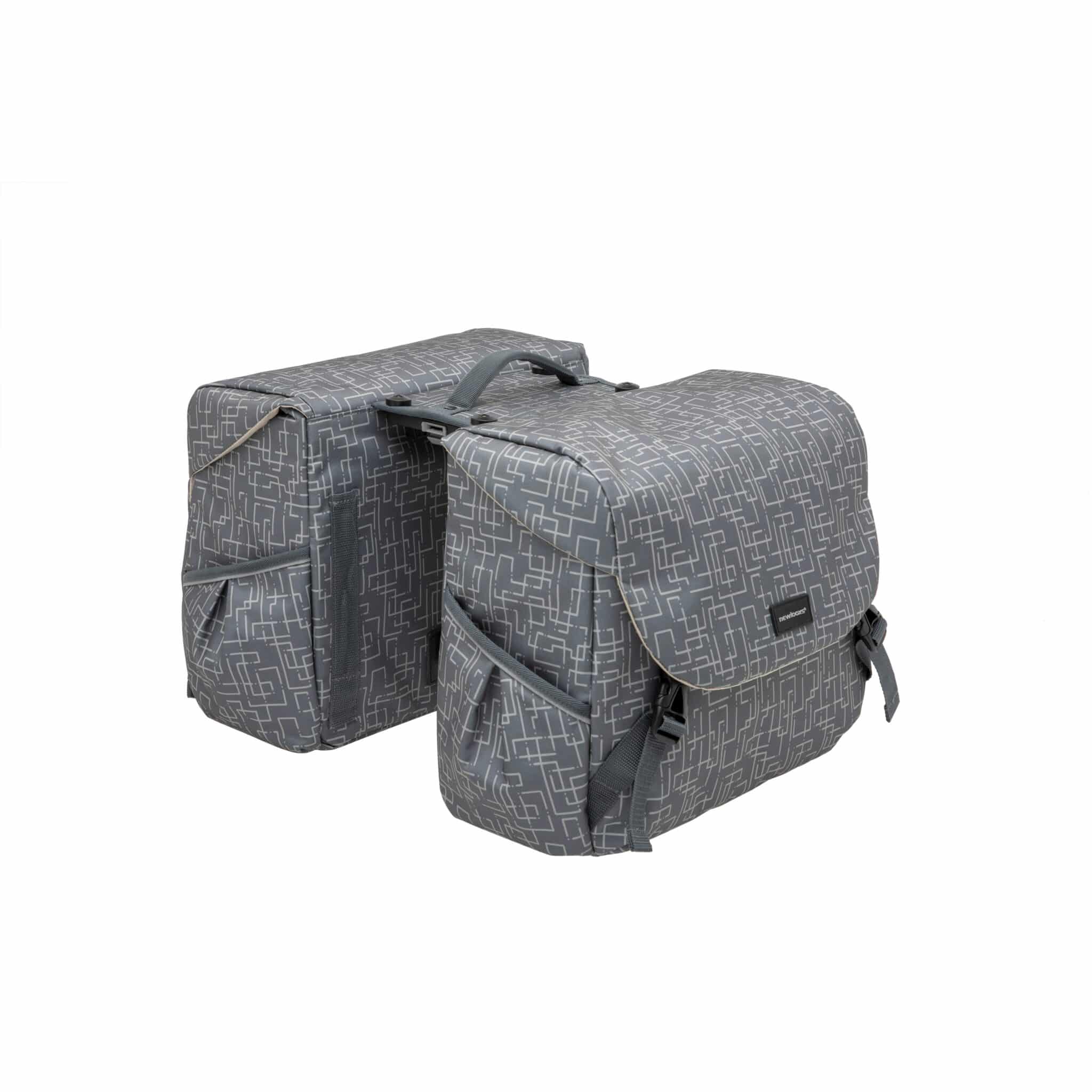 New Looxs fietstas dubbel Mondi Joy Ivy grey MIK 38L