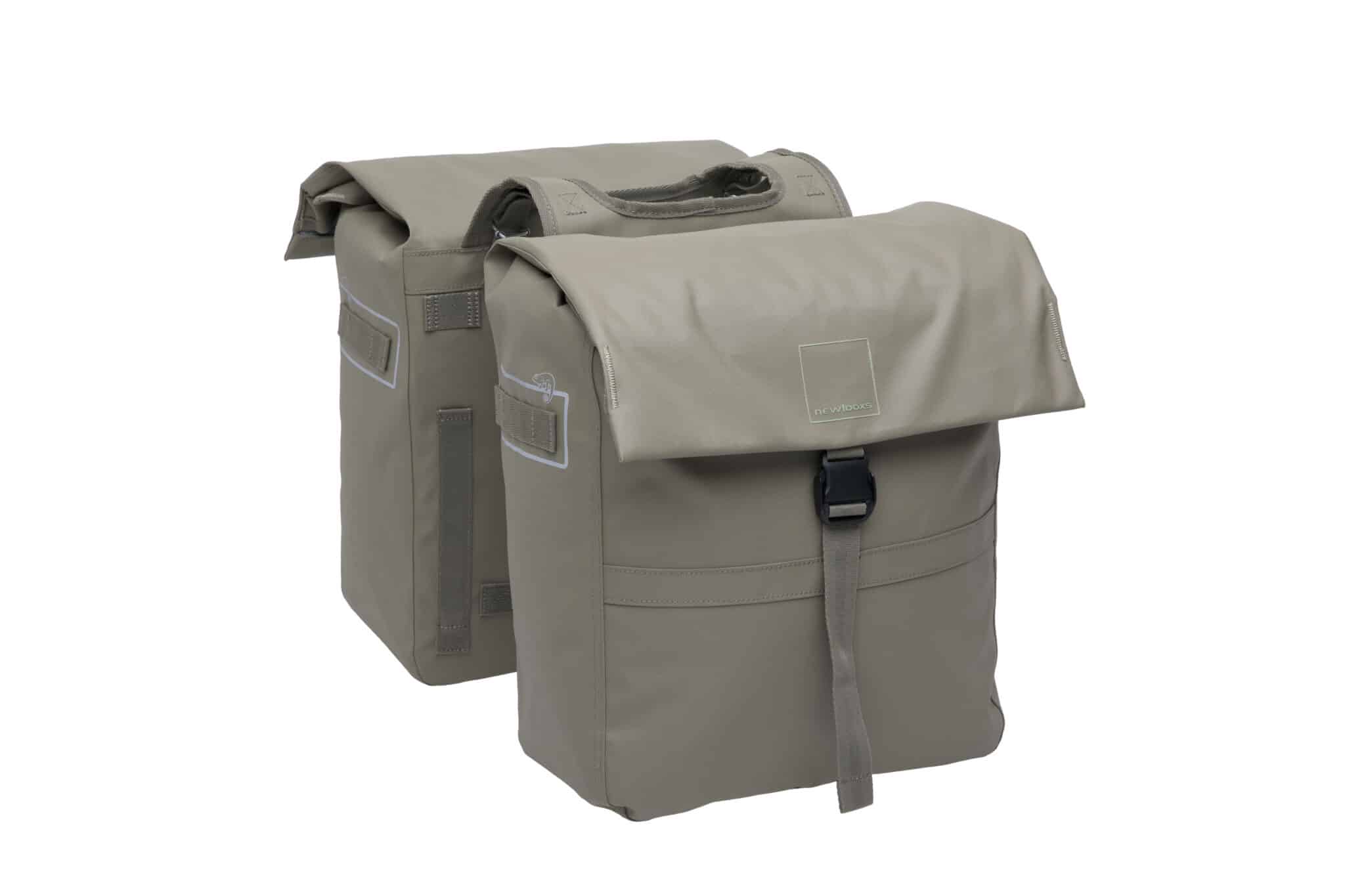 New Looxs fietstas dubbel Leeds taupe 38L