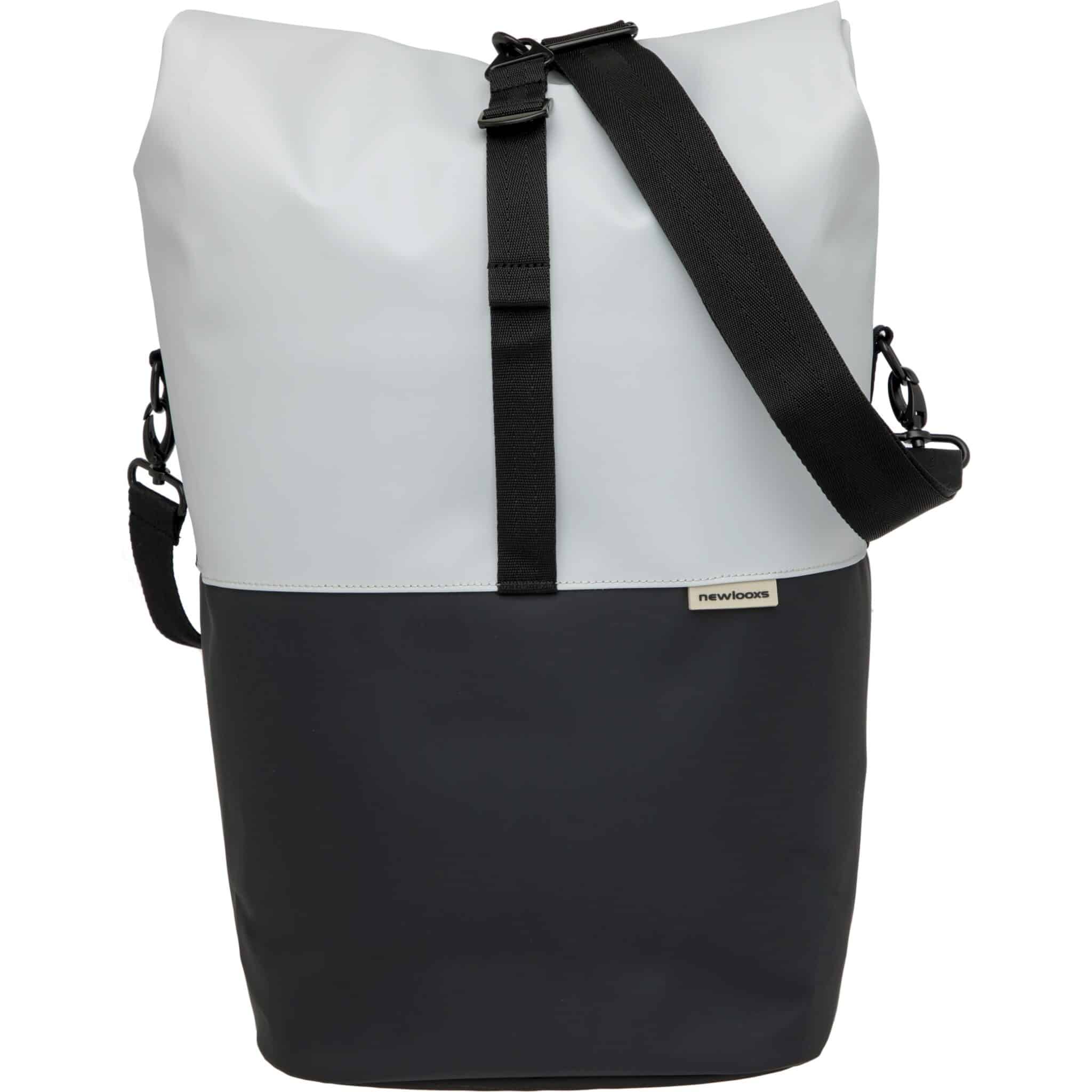 New Looxs fietstas enkel Nyborg lichtgrijs/zwart 17L