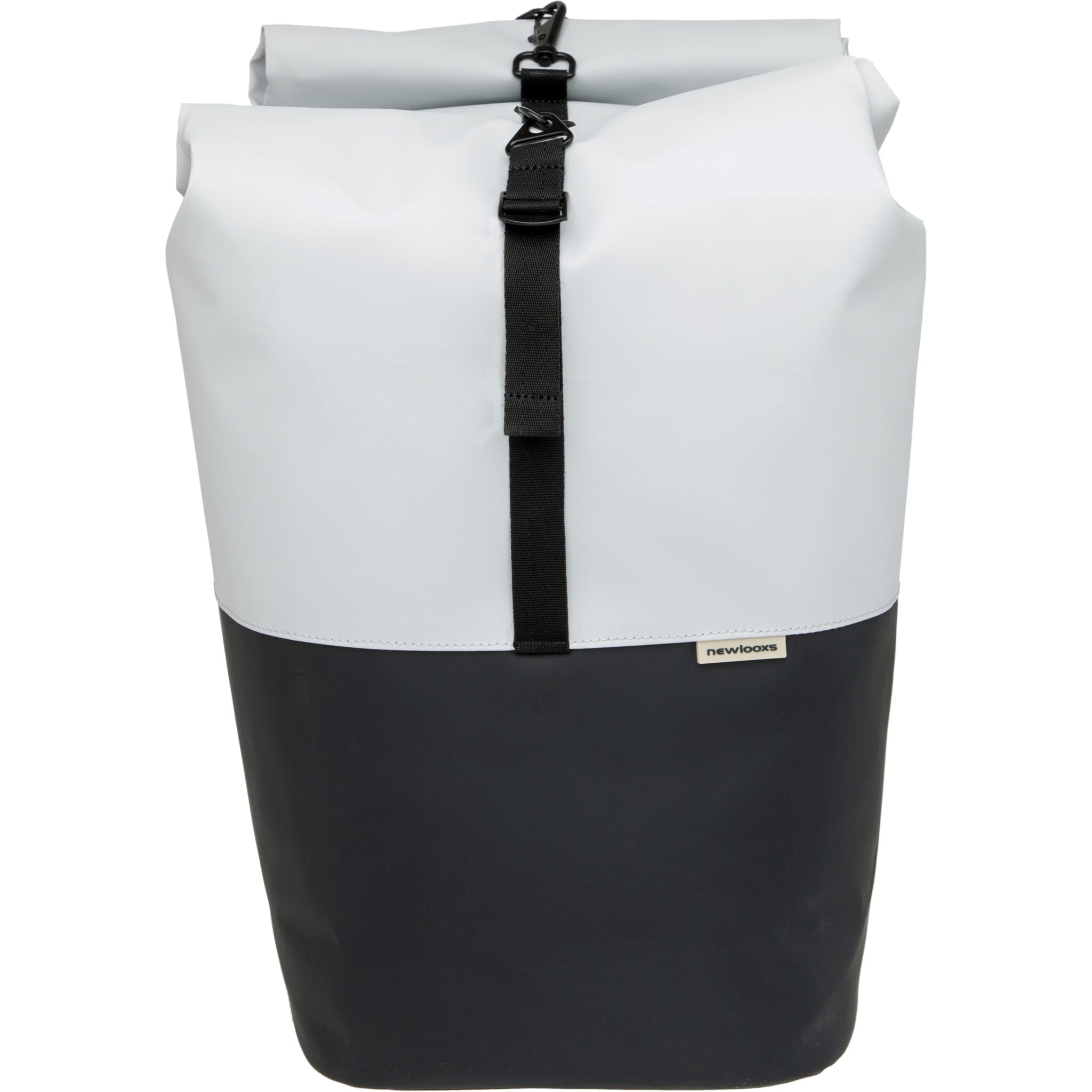 New Looxs fietstas dubbel Nyborg lichtgrijs/zwart 34L
