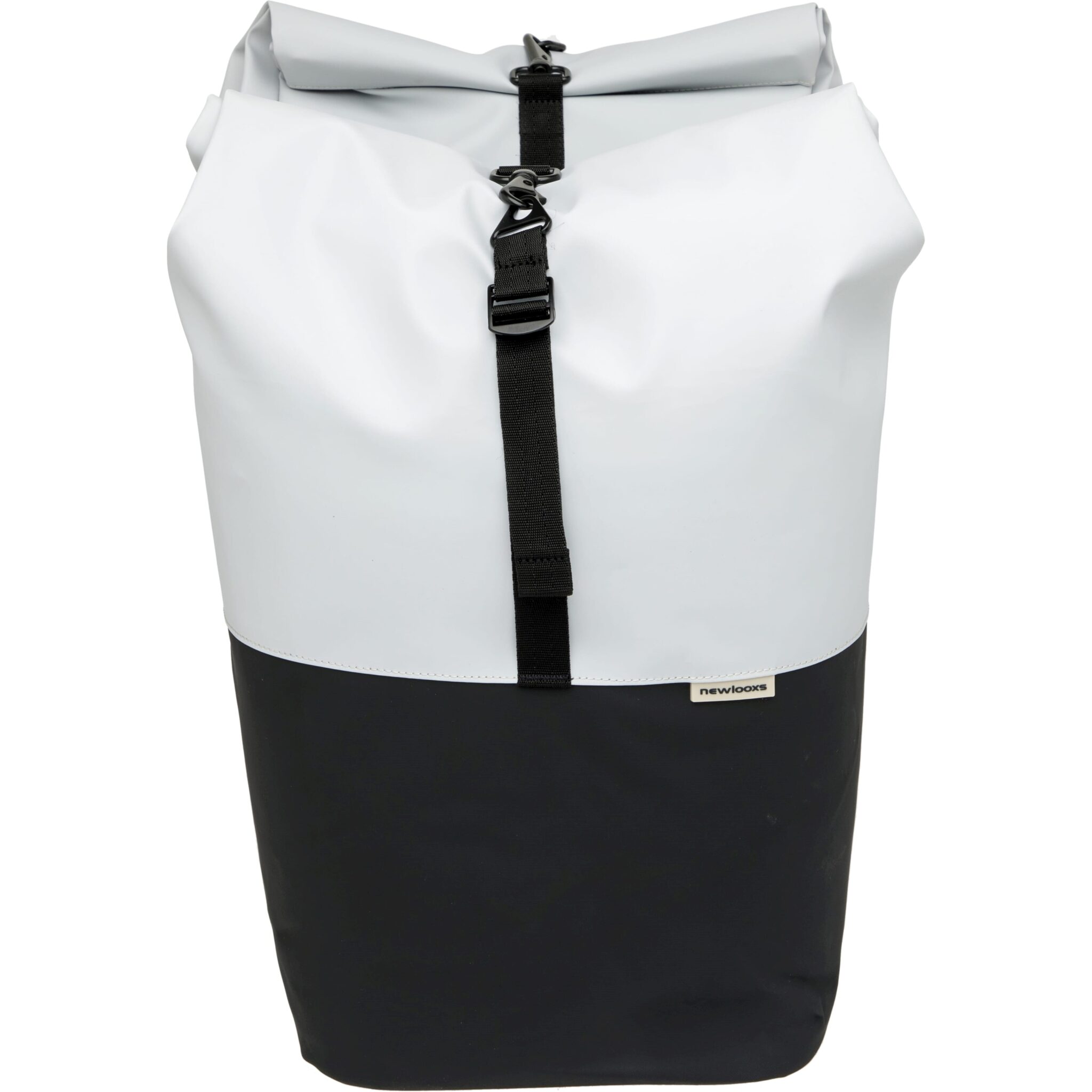 New Looxs fietstas dubbel Nyborg lichtgrijs/zwart MIK 34L