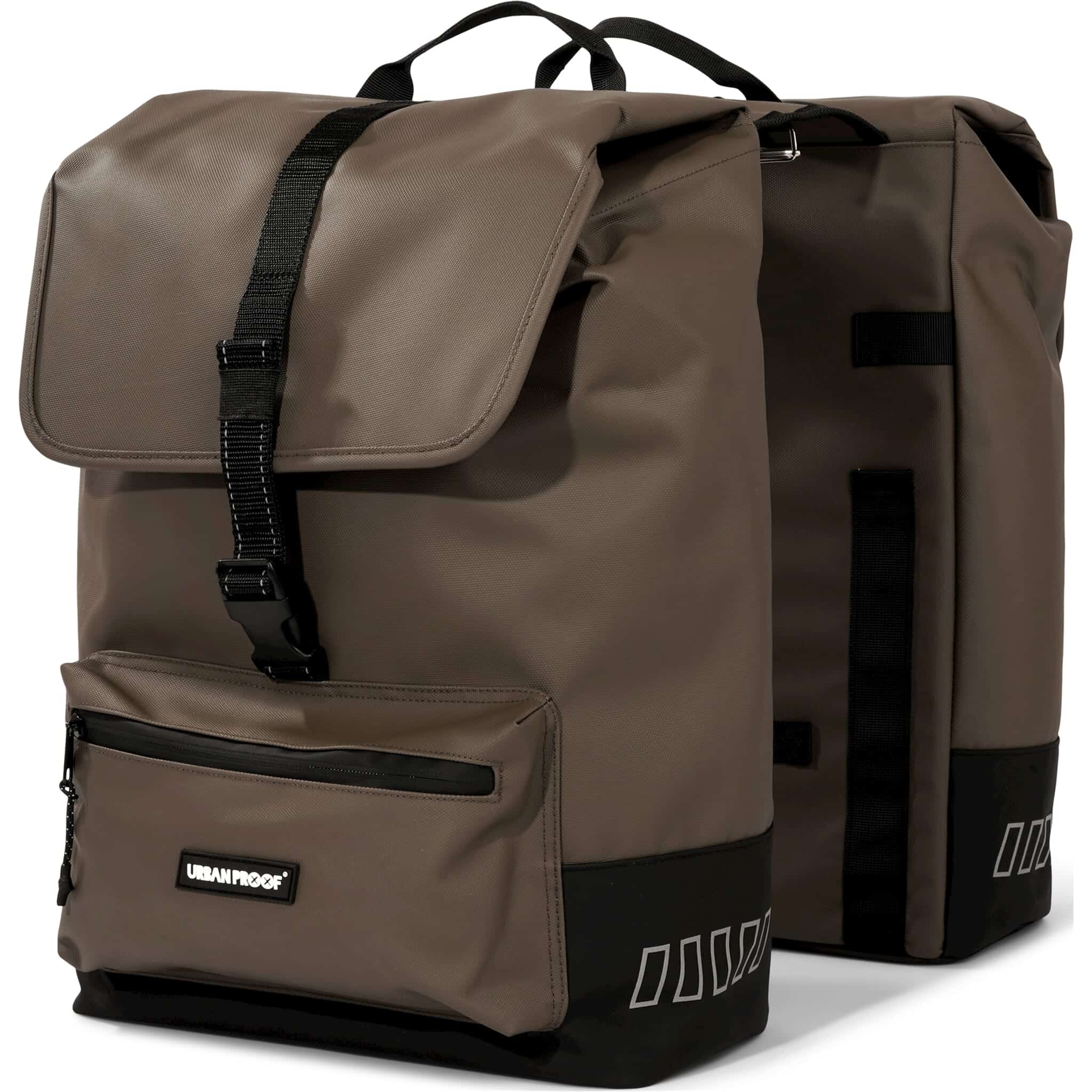 Urban Proof fietstas dubbel Cargo bag recycled bruin 38L