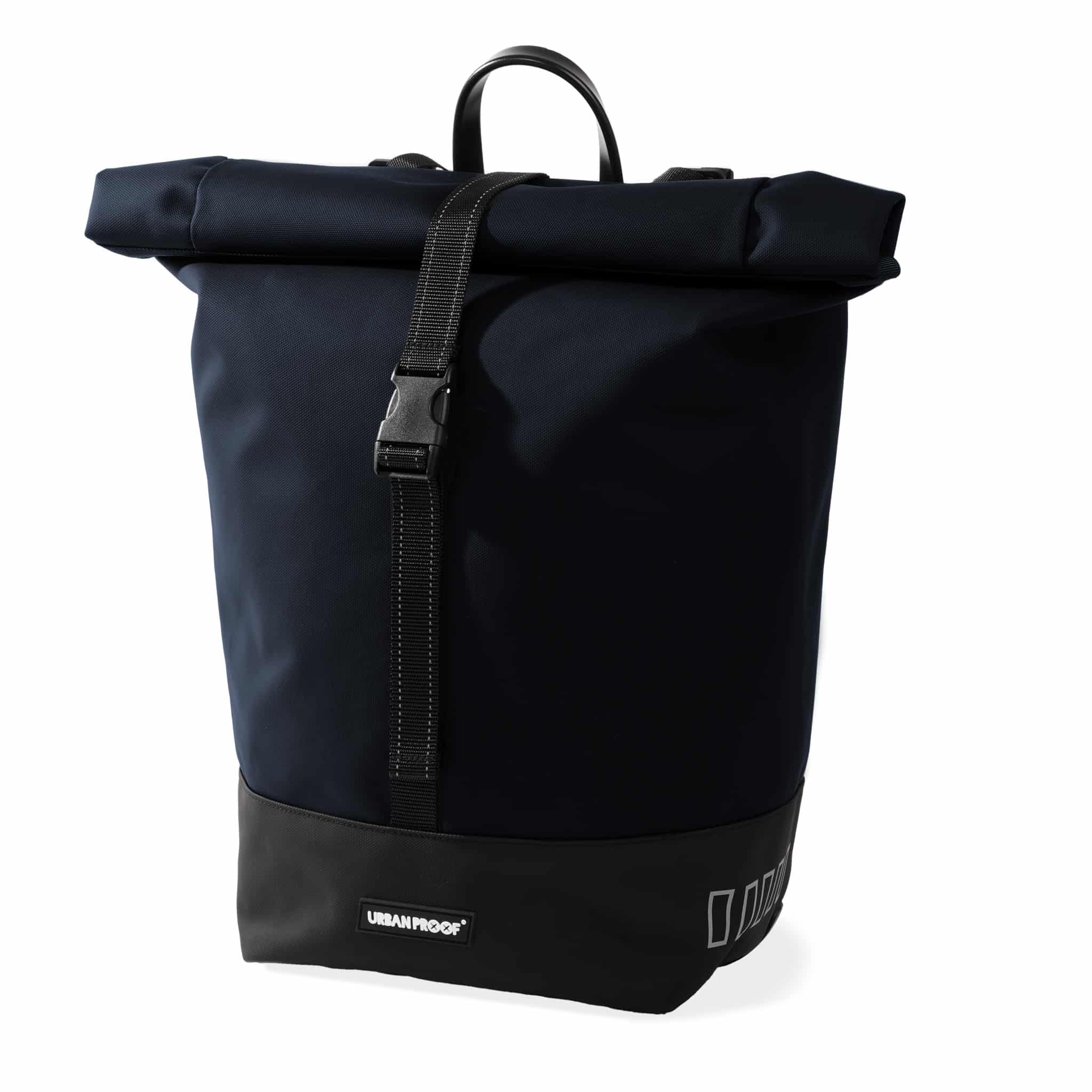 Urban Proof fietstas enkel Rolltop bag recycled blauw 20L