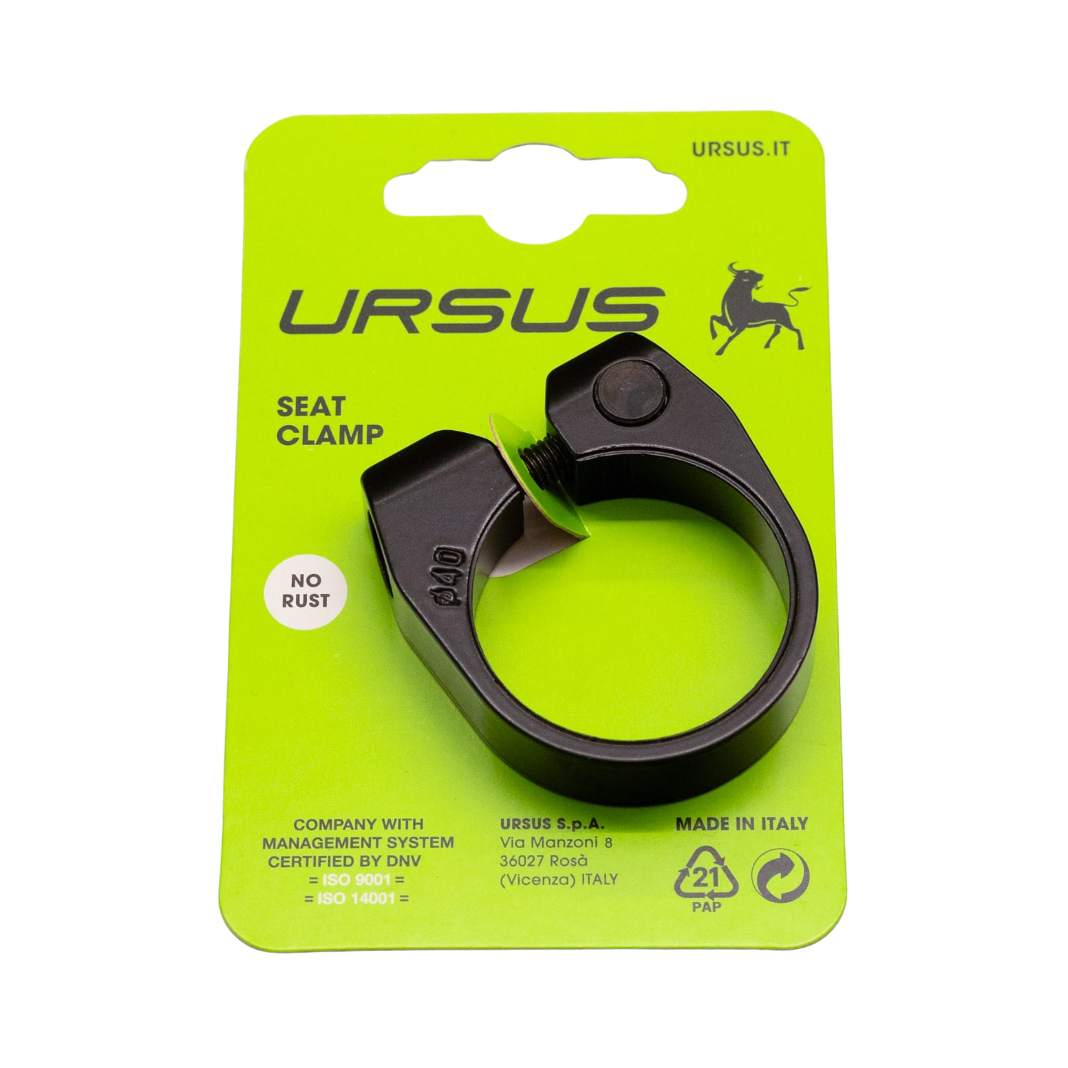 Ursus zadelpenklem 40.0 alu zwart