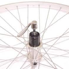 Roland achterwiel 28 uitval cass 8v Alu AS26 zilver zink sp