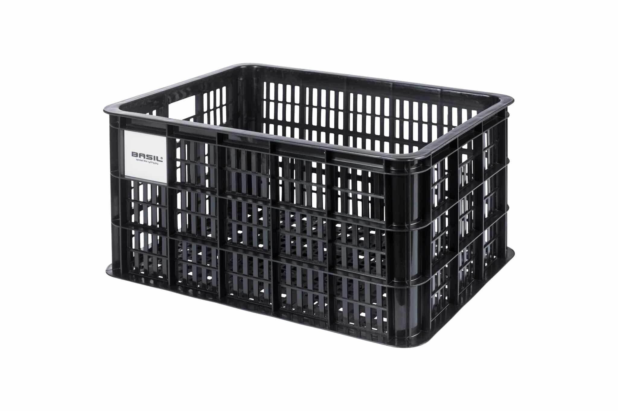 Basil fietskrat L MIK 40L recycled zwart