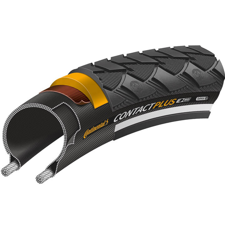 Continental buitenband Contact Plus47-622 zw refl