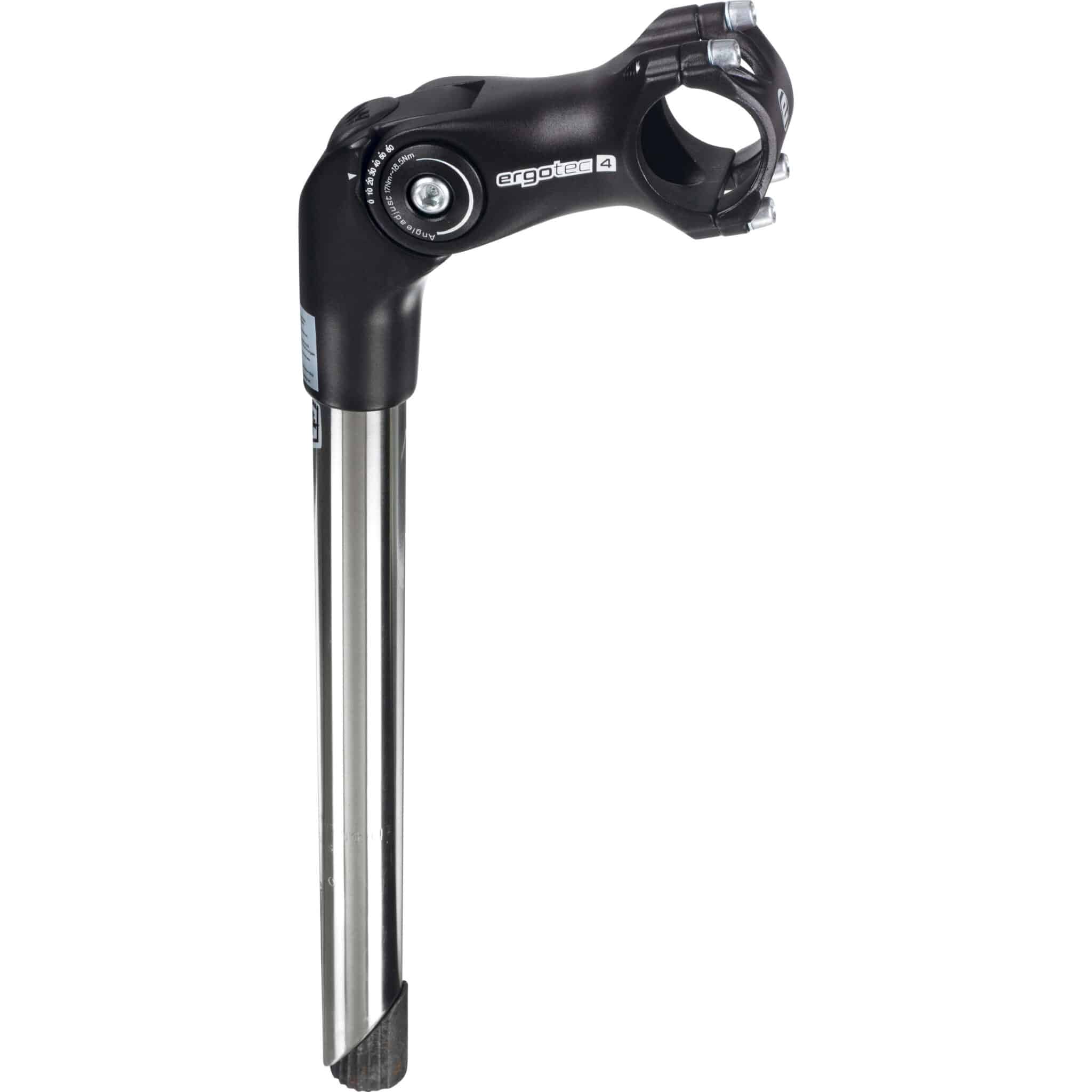 Ergotec stuurpen Octopus2 25.4/31.8/90 rvs/zwart zand
