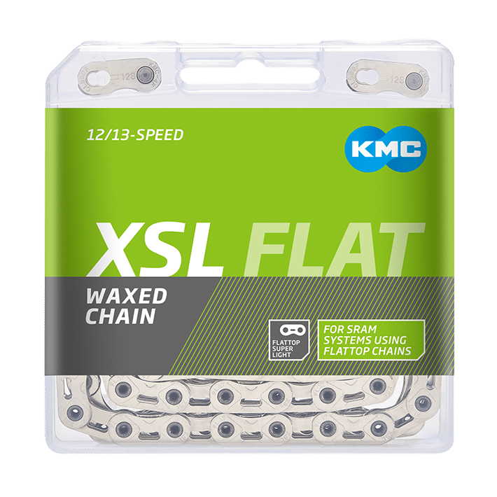 KMC ketting X Flattop SL SRAM 126s waxed silver