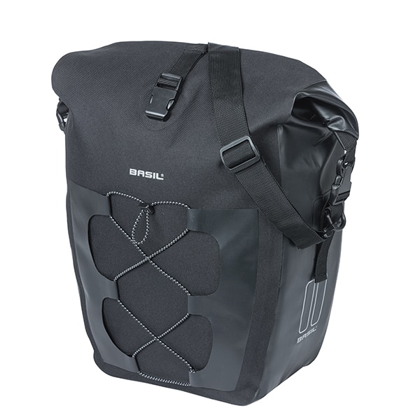 Basil Navigator Storm L enkele tas MIK Hooks 25-31L zwart