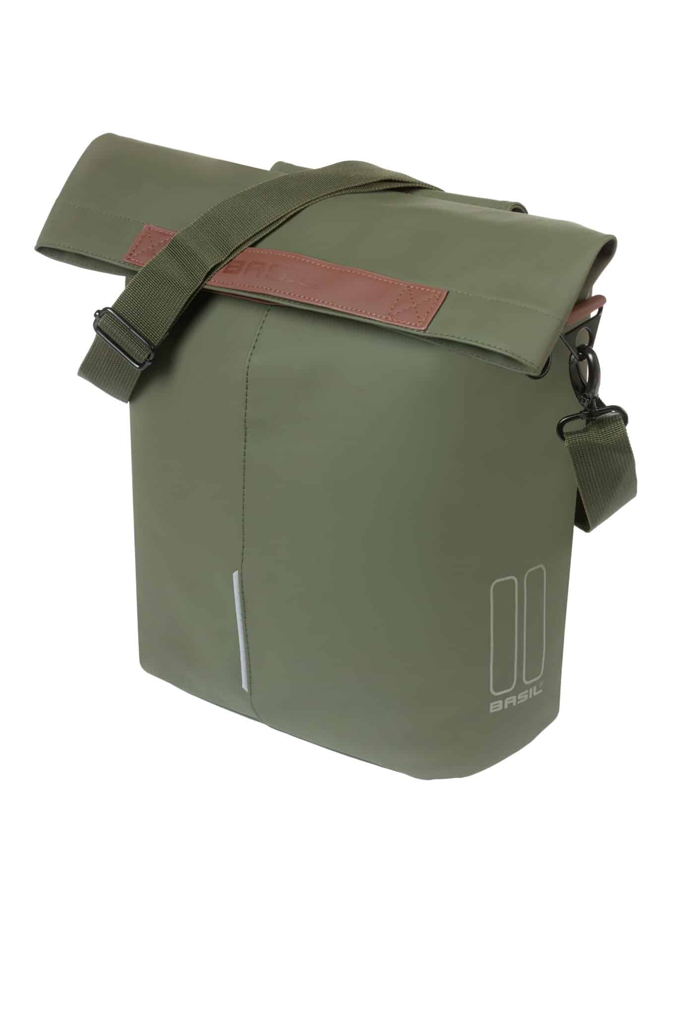 Basil shoppertas City MIK Hooks mosgroen 14-16L