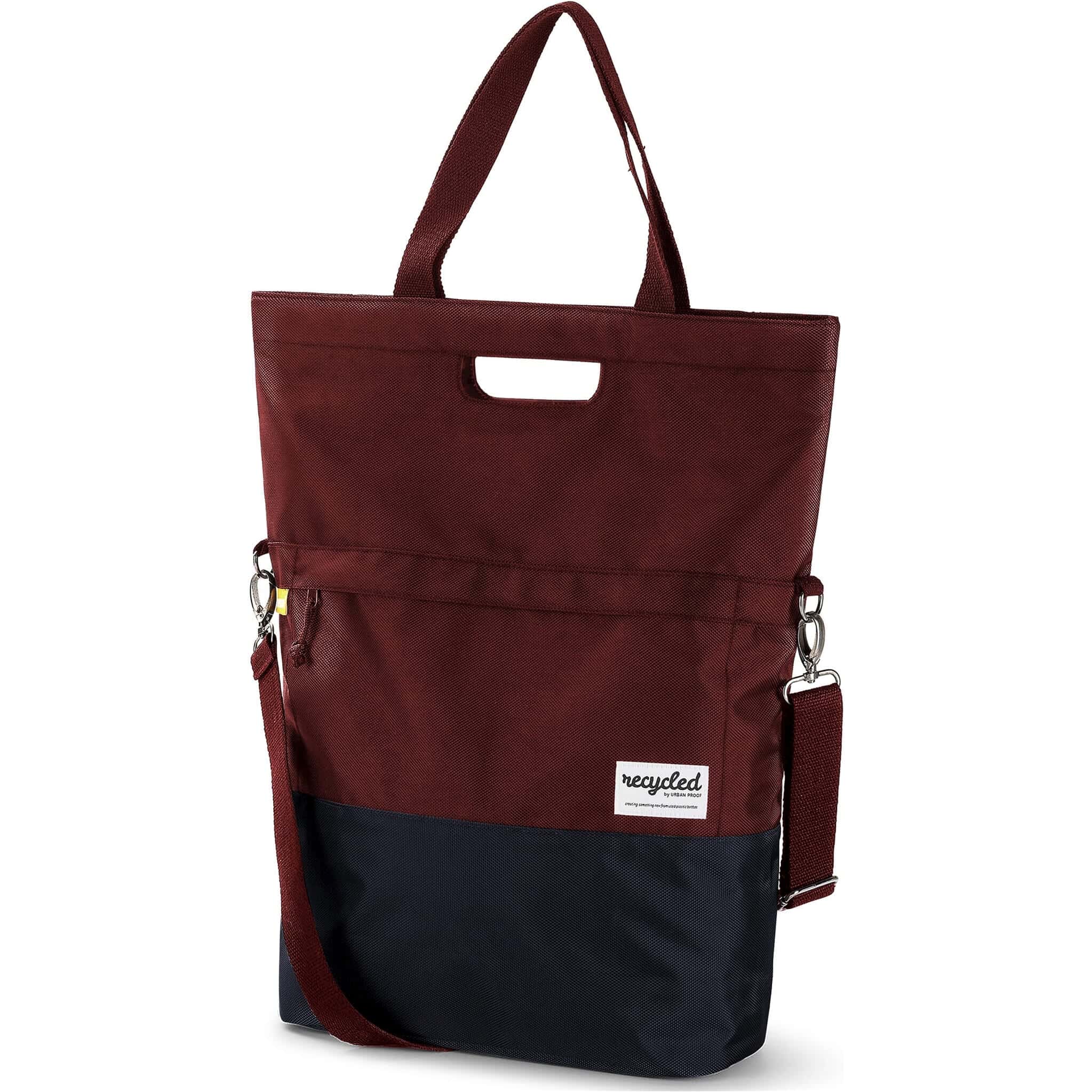 Urban Proof shoppertas recycled rood grijs 20L